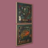 "Diptych Abstract" von Flavio auf art24