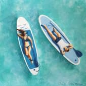 "Paddleboarders" von Daria Startseva auf art24