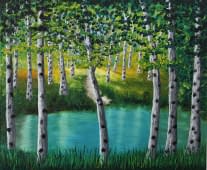 "Birken am Wasser" by Lisa Tahar on art24