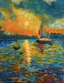 "Aube en Corse 2" de MeGo sur art24