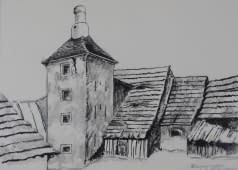 "Pětipsy Zámek (dt. Schloss Fünfhunden)" by František Sembdner on art24