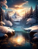 "Sonnenaufgang im Winter" by Heiko Skerra on art24