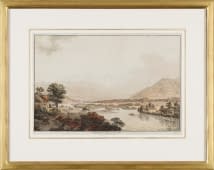 "Vue dessinée à Mouri près de Berne" de Johann Ludwig Aberli sur art24
