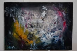 "Abstrakte Malerei Black 100x70cm" von EliaOmen auf art24