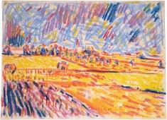"Ackerfeld und Kirche" by Josef Kilián on art24