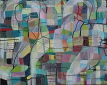 "2.Quantitative Habitat lI. 2021, acrylic on canvas, 50x40cm" by EROL UYSAL on art24