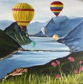 "Blick auf den Luganer See" von Ivonne Wild auf art24