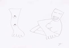 "Seducing of the leg with eyes" by Mohan/der Liebende on art24