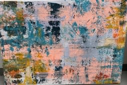 "Abstrakte Acryl Malerei "Breeze" 50x70x1,5cm Kunst Gemälde Modern Unikat signiert, handgemalt" by EliaOmen on art24