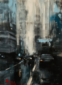 "Rainy day at NYC" by Szilard BanyiS on art24