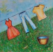 "Crease laundry  50x50" von Xio auf art24