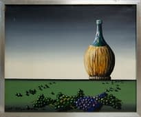 "Trauben, Korbflasche" von Maximilian Hilpert auf art24