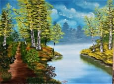"Pfad am Fluss" de Lisa Tahar sur art24