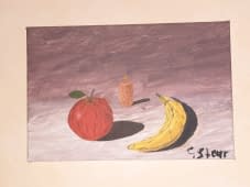 "Apfel mit Banane und Kerze" de Christoph Steur sur art24