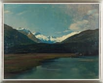 "Blick ins Fextal von Sils-Baseglia aus mit Silsersee" by Emil Schulze on art24