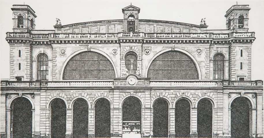 Image 1 of the artwork "Bahnhof Zürich - Ostportal" by Rudolf Häsler on art24