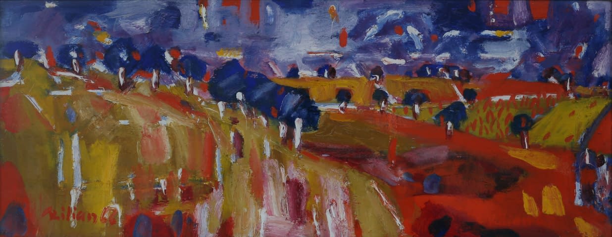 Foto 1 des Kunstwerks "Krajina u Soběslavi (dt. Landschaft bei Sobeslav)" von Josef Kilián auf art24