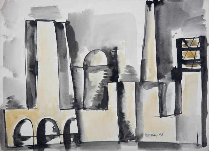 Foto 1 des Kunstwerks "Industrie bei der Brücke" von Josef Kilián auf art24