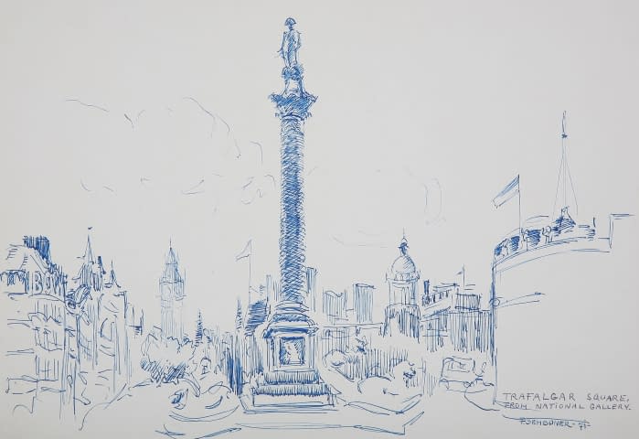 Image 1 of the artwork "Trafalgar Square, from National Gallery" by František Sembdner on art24