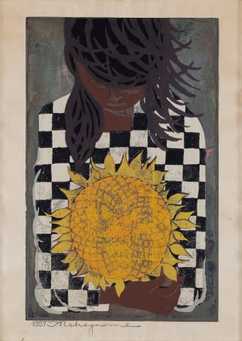 Image 2 of the artwork "Mädchen mit Sonnenblume" by Tadashi Nakayama on art24