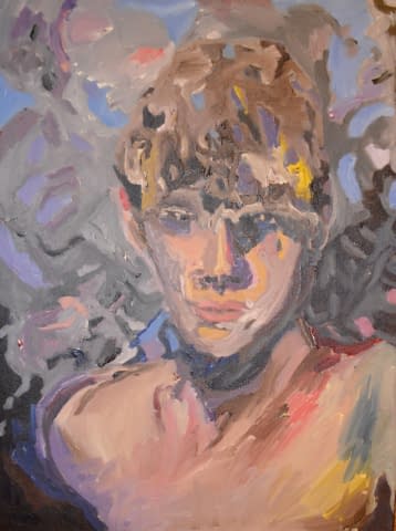 Foto 1 des Kunstwerks "junger Mann_acryl auf leinwand_60x45 cm_2015" von johannes  petrus  lehner auf art24
