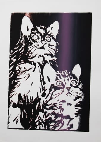 Image 1 de l'œuvre "Zwei Katzen" par Hans Binz sur art24