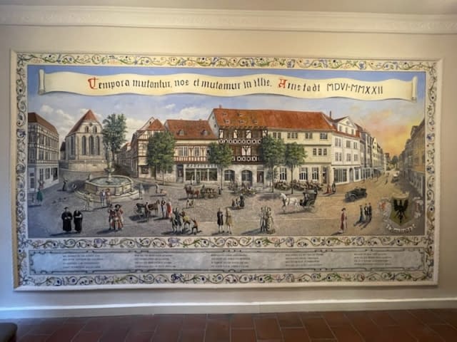 Bild 1 des Kunstwerks "Wandmalereien, Restaurant "Zum Hopfenbrunnen", Arnstadt" von Knut Helms auf art24