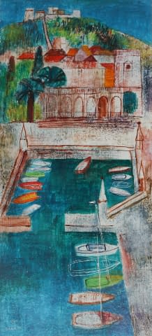 Image 1 de l'œuvre "Loggie ve Hvaru (dt. Loggia in Hvar)" par Dana Hlobilová sur art24