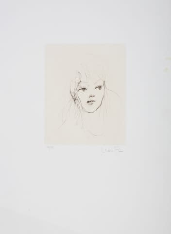 Image 1 de l'œuvre "Mädchenkopf mit langem Haar 128/275" par Leonor Fini sur art24