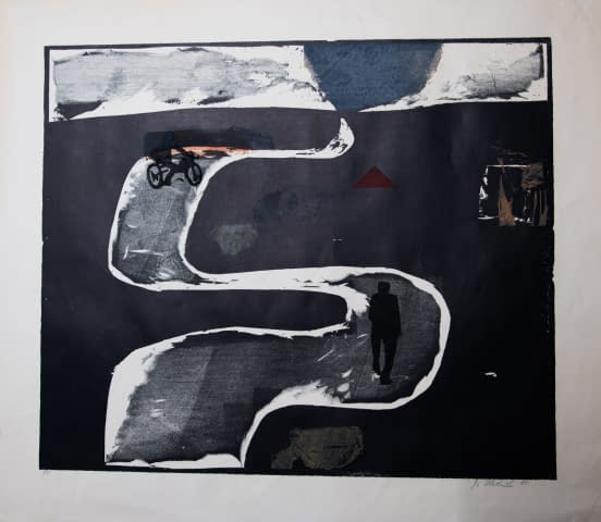 Foto 1 des Kunstwerks "Weg durch Landschaft mit zwei Personen (5/15)" von Jaroslav Chudomel auf art24