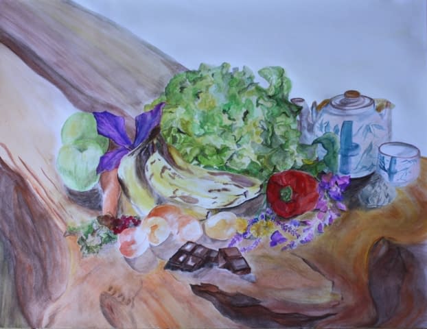 Bild 1 des Kunstwerks "Obststillleben" von Aurore Bohnenblust-Grosboillot auf art24