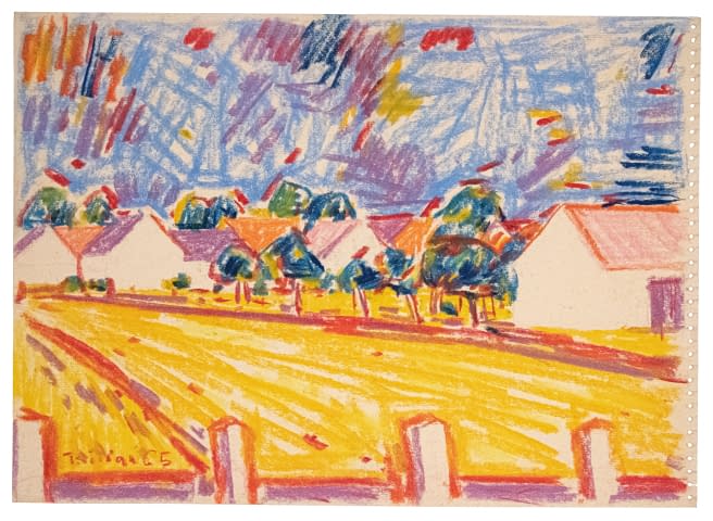 Foto 1 des Kunstwerks "Böhmisches Dorf an der Strasse" von Josef Kilián auf art24