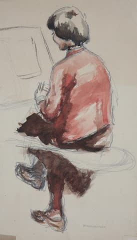 Foto 1 des Kunstwerks "Studie über eine Zeichnungsschülerin" von František Sembdner auf art24