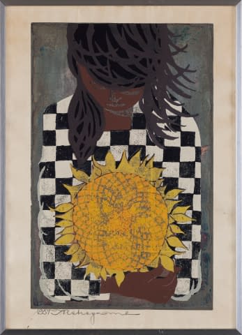 Image 1 of the artwork "Mädchen mit Sonnenblume" by Tadashi Nakayama on art24