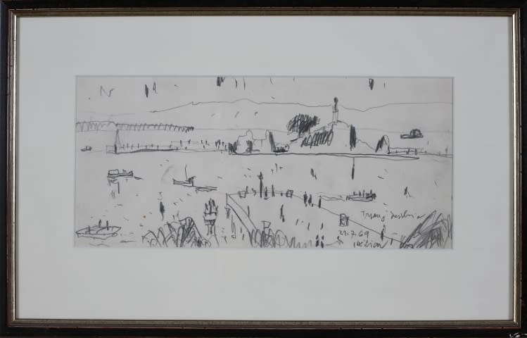 Foto 1 des Kunstwerks "Landschaftszeichenskizze Trpanj" von Josef Kilián auf art24
