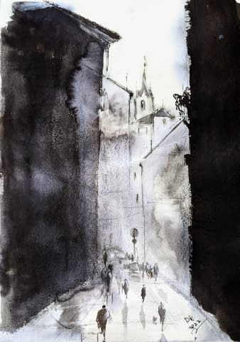 Image 1 de l'œuvre "Cuenca, Spanien zwischen Licht und Schatten" par DK sur art24