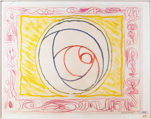Image 1 of the artwork "Ohne Titel (44/100)" by Pierre Alechinsky on art24