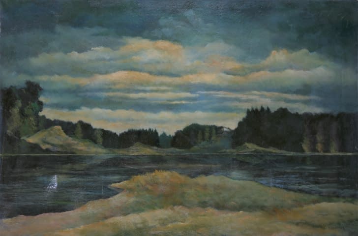 Bild 1 des Kunstwerks "Weite Seelandschaft" von František Sembdner auf art24