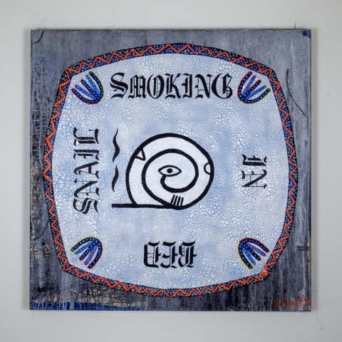 Bild 1 des Kunstwerks "Artefakt n°7 «Snail Smoking In Bed»" von Dominik Schlumpf auf art24