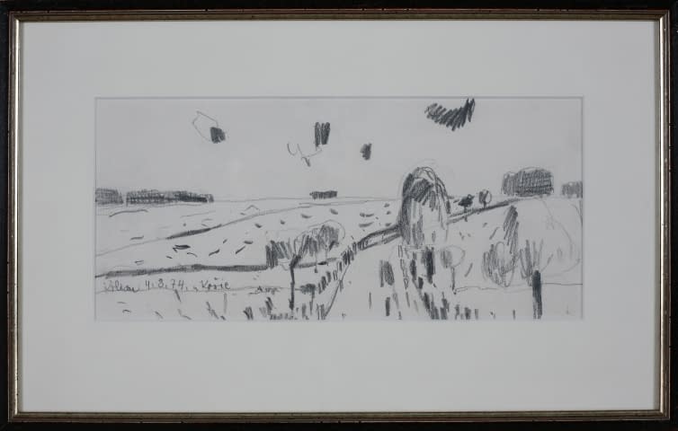 Foto 1 des Kunstwerks "Landschaftszeichenskizze Košice" von Josef Kilián auf art24