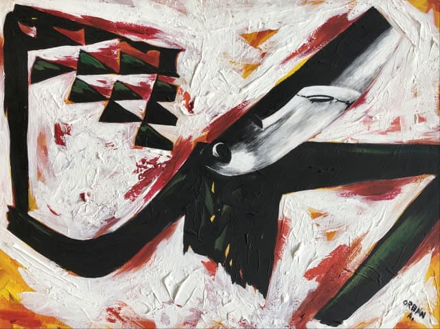 Image 2 of the artwork "Zászlót tartó/Flagge haltend" by Attila Orbán on art24