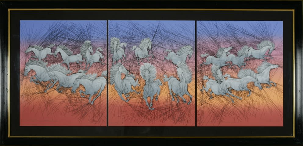 Image 1 de l'œuvre "les chevaux épuisés (dt. die erschöpften Pferde)" par Guillaume Azoulay sur art24