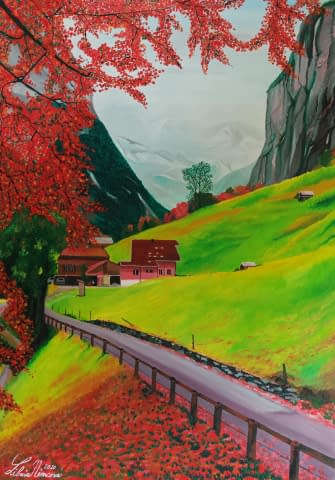 Foto 1 des Kunstwerks "Lauterbrunnen, Berner Oberland, Schweiz," von Libuša Němcová auf art24
