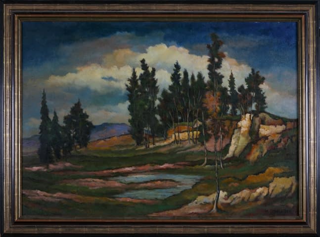 Bild 1 des Kunstwerks "Opuštěná pískovna Prachov (dt. Verlassene Sandgrube)" von František Sembdner auf art24