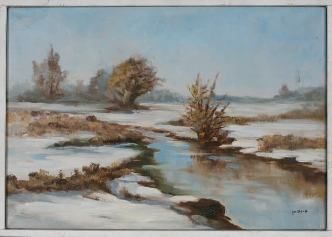 Bild 2 des Kunstwerks "Kleiner Bach im Winter" von Jan Sklenar auf art24