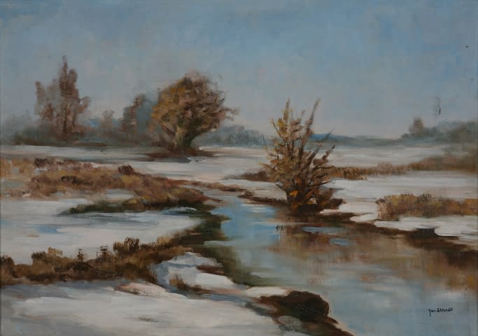 Image 1 de l'œuvre "Kleiner Bach im Winter" par Jan Sklenar sur art24