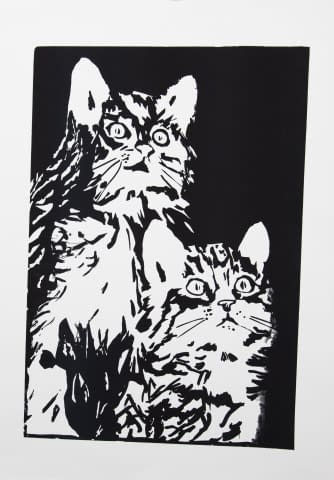 Image 1 of the artwork "Zwei Katzen" by Hans Binz on art24