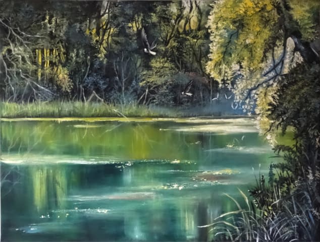 Bild 1 des Kunstwerks "In Vorarlberg an den Rheindamm" von Galina auf art24