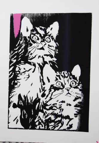 Image 1 de l'œuvre "Zwei Katzen" par Hans Binz sur art24