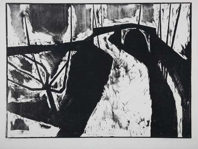 Foto 1 des Kunstwerks "Waldlandschaft mit Brücke und Fluss (7/18)" von Jaroslav Chudomel auf art24